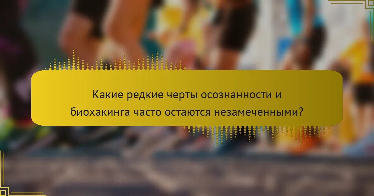 Какие редкие черты осознанности и биохакинга часто остаются незамеченными?