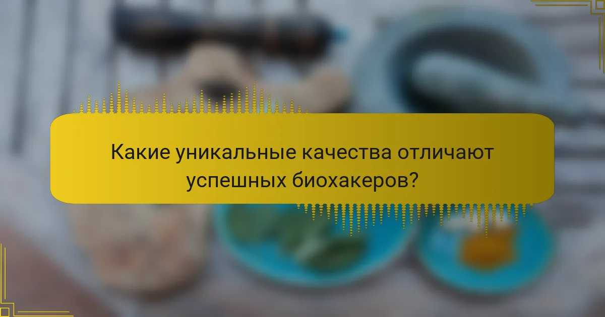 Какие уникальные качества отличают успешных биохакеров?